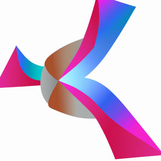 simplistic colorful logo on white background for artificially generated images